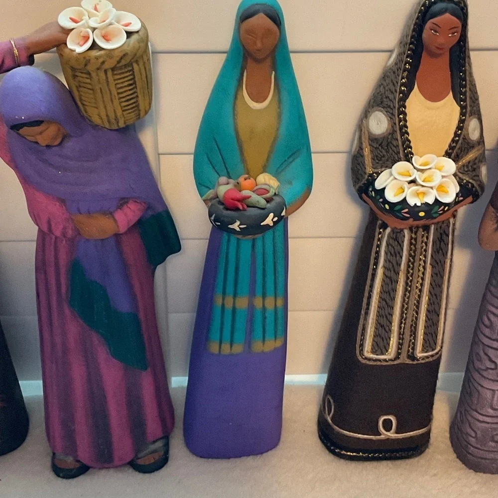 Elegant Multicolor Figurine Set